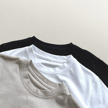 Load image into Gallery viewer, 23080SE-Summer men and women all-match Korean style basic black, white and gray short-sleeved casual loose tops