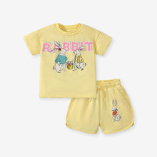 Load image into Gallery viewer, 22321TG-Summer short-sleeved RABBIT printed cotton top + shorts set