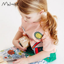 Load image into Gallery viewer, 8114SE-malwee summer European and American children's sun round neck short-sleeved top