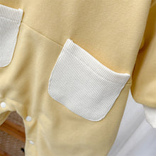 Load image into Gallery viewer, M2403717LS-秋季韓版可愛拼色雙帶口袋連身爬服