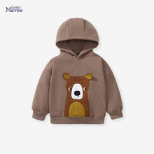Load image into Gallery viewer, HC1104SE-Little maven long-sleeved bear plush hooded jacket