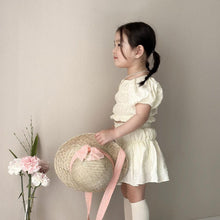 Load image into Gallery viewer, Y8410TG-Summer style puff sleeve short-sleeved top + short skirt two-piece set
