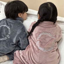 Load image into Gallery viewer, D83573TG-Korean style flannel home clothes suit for boys and girls