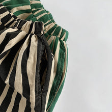 Load image into Gallery viewer, 2251PA-Summer pure cotton breathable vertical stripes personalized Korean style cropped pants