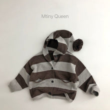 Load image into Gallery viewer, 23K38SE-Spring and Autumn Korean version of wool ball striped knitted ball cap jacket