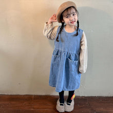 Load image into Gallery viewer, Q83008DS-Summer Girls Denim Vest Dress