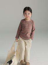 將圖片載入圖庫檢視器 BB2337PCW-秋款日系條紋長袖親子上衣