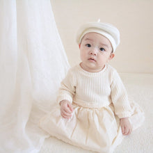 Load image into Gallery viewer, Y6327DS-High-end large waffle long-sleeved baby patchwork dress (without hat)