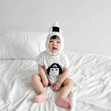 Load image into Gallery viewer, 53111LS-Korean summer rice ball print short-sleeved baby fart clothes + hat