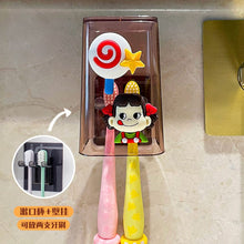 Load image into Gallery viewer, 51701AC-No-punch creative toothpaste squeezing tool cute toothbrush cup toothpaste washing set