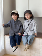 Load image into Gallery viewer, CC260843SE-春秋季純棉條紋長袖襯衫