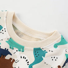 Load image into Gallery viewer, 8678SE-Autumn malwee European and American children's round neck long-sleeved dinosaur top