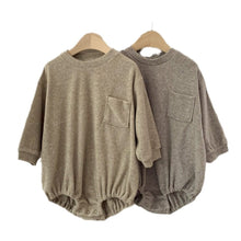 Load image into Gallery viewer, Y93104LS-Spring Colored Velvet Pocket Sweater