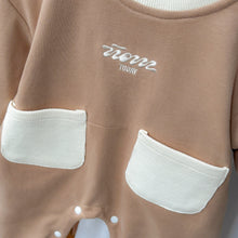 Load image into Gallery viewer, M2403717LS-秋季韓版可愛拼色雙帶口袋連身爬服