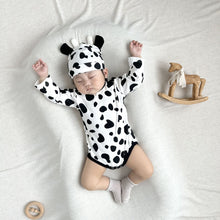Load image into Gallery viewer, 081505LS-23 Autumn Cow Shaped Baby Bodysuit + Hat