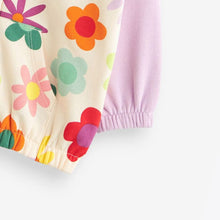 Load image into Gallery viewer, 9010SE-Autumn European and American children's casual zipper floral hooded jacket