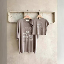 Load image into Gallery viewer, 24134PCW-Summer Korean-style mid-length short-sleeved parent-child top