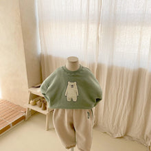 Load image into Gallery viewer, Y8307TG-Autumn Bear Print Top + Casual Pants Two-piece Set