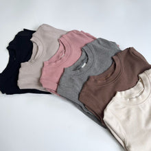 Load image into Gallery viewer, BB-2318PCW-Parent-child solid color round neck long-sleeved bottoming shirt