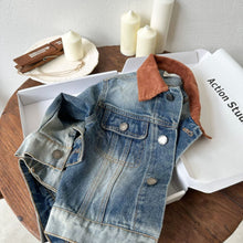 Load image into Gallery viewer, TC2019SE-Autumn Korean style patchwork retro denim jacket