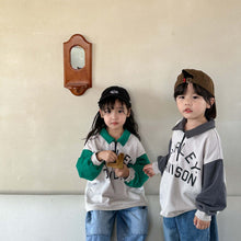 Load image into Gallery viewer, Q83126SE-Spring and Autumn Lapel Colorblock Long Sleeve Loose Top