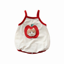 Load image into Gallery viewer, 2402248LS-Summer sleeveless apple cat triangle bodysuit