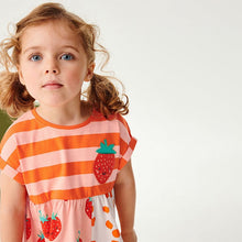 Load image into Gallery viewer, S1803DS-Summer European and American style strawberry cotton short-sleeved dress