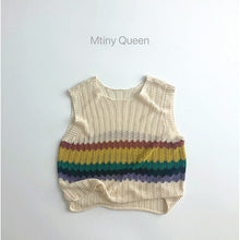 Load image into Gallery viewer, 23B18SE-Summer trendy rainbow knitted hollow sleeveless vest