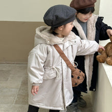 Load image into Gallery viewer, D83075SE-Winter plus fleece mid-length imitation rabbit fur cotton windbreaker