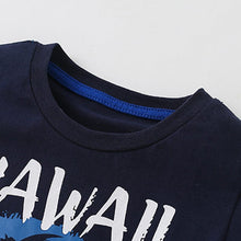 Load image into Gallery viewer, 6415bSE-malwee letter print round neck short-sleeved T-shirt for children