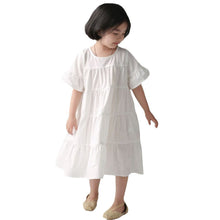 Load image into Gallery viewer, BB-2425DS-Japanese style short-sleeved solid color cake dress parent-child outfit
