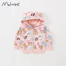 Load image into Gallery viewer, 8011SE- Spring and Autumn European and American Children's Cartoon Printed Hooded Jacket
