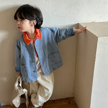Load image into Gallery viewer, Q83056SE- Spring and Autumn Cardigan Double Pocket Long Sleeve Denim Jacket