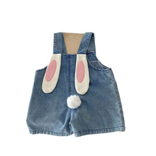 Load image into Gallery viewer, AK298LS-Summer bunny ears super cute denim overalls