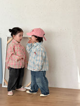 Load image into Gallery viewer, CC260820SE-春秋季刺繡小馬格紋長袖襯衫