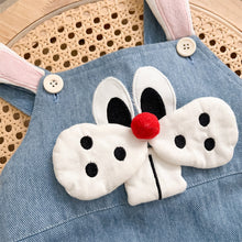 Load image into Gallery viewer, 2401327TG-秋季兒童條紋上衣&兔子造型牛仔吊帶褲