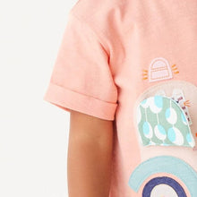 Load image into Gallery viewer, 8111SE-malwee summer short-sleeved rainbow car casual round neck short-sleeved top