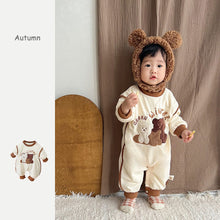 Load image into Gallery viewer, 2304155LS- Korean version of three little bears baby thickened jumpsuit