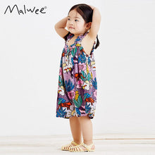 Load image into Gallery viewer, 8232DS-malwee new summer European and American flower girl sleeveless overalls skirt