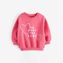 Load image into Gallery viewer, 22041TG-Little maven Autumn Girls Long Sleeve English Word Cotton Top & Heart Pants
