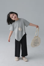 Load image into Gallery viewer, BB2410PCW-Summer Japanese style irregular angled short-sleeved parent-child T-shirts for boys and girls