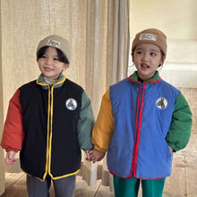 Load image into Gallery viewer, D83396SE-Winter children's contrast color thick down cotton mid-length bread coat