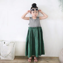 Load image into Gallery viewer, 22001PCW-Japanese style spring and summer long swing vest dress parent-child outfit