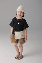 Load image into Gallery viewer, BB-2402SE-Japanese style spring and summer boys and girls wide cuffs short-sleeved T-shirt parent-child wear