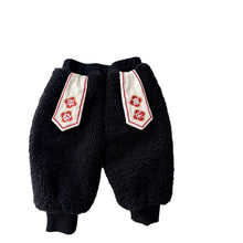 Load image into Gallery viewer, AK495PA-Winter children's velvet embroidered New Year's greeting pants