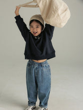 Load image into Gallery viewer, BB-0809PA-Japanese style children's tapered temperament denim trousers