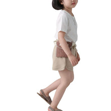 Load image into Gallery viewer, BB2428PCW-Summer children's knitted versatile drawstring arc parent-child shorts
