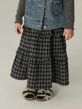 Load image into Gallery viewer, BB2342PCW-Autumn parent-child brushed plaid skirt