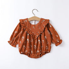 Load image into Gallery viewer, D23119LS-Spring and Autumn Retro Floral Nordic Style Long Sleeve Bodysuit