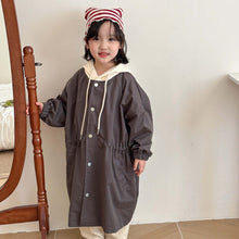 Load image into Gallery viewer, C83366SE-Medium-length stylish children's hooded windbreaker jacket